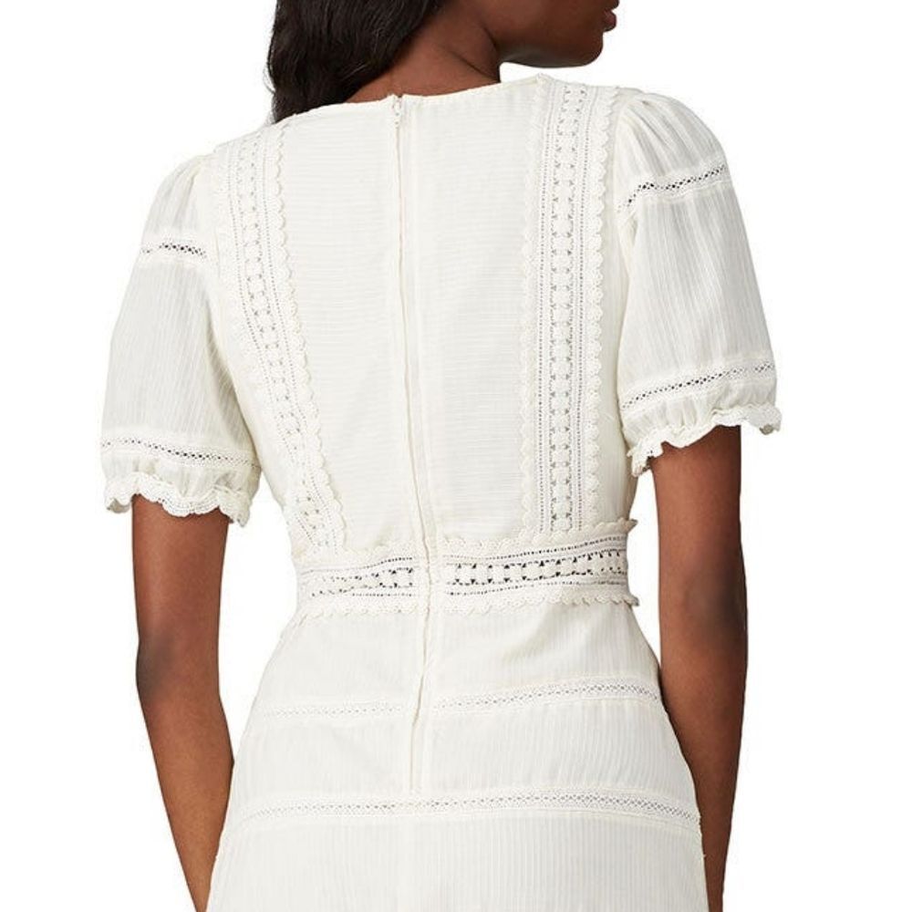 Sweet Baby Jamie Ivory Lace Midi Dress RENT THE RUNWAY - Picture 8 of 8